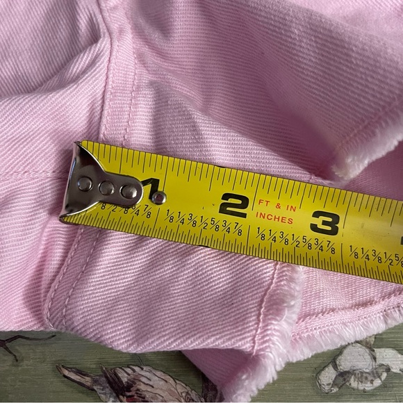 Arizona Jean Co. Shortie Shorts Adjustable Waistband Stretch 16 1/2 Plus Pink - Picture 9 of 10